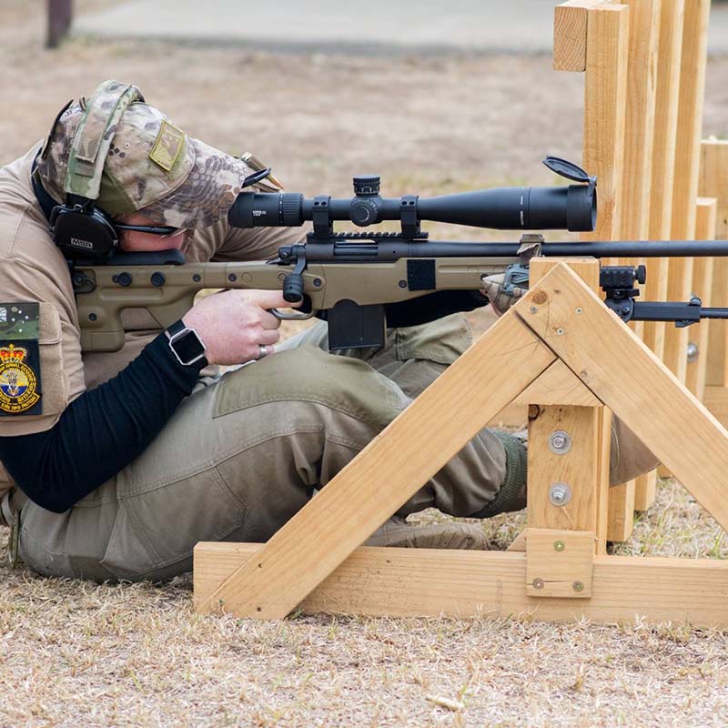 RANRRC Capatain ready on firing line to shoot the Rapid B component of the SSAA Combined Service Discapline 3P Core event at SSAA Mudgee.