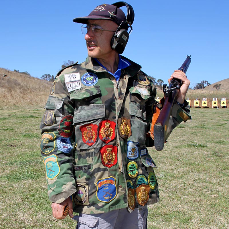 RANRRC Capatain ready on firing line to shoot the Rapid B component of the SSAA Combined Service Discapline 3P Core event at SSAA Mudgee.